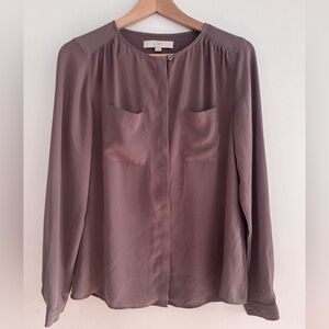 LOFT Relaxed Buttoned Blouse